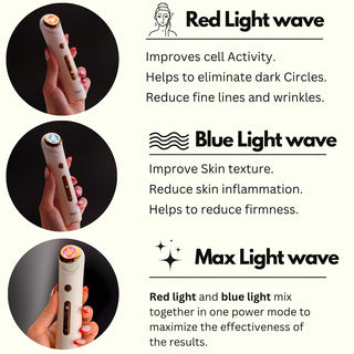Elegra Red Light Therapy 5-in-1 LED Device with Massager - Facial Light Therapy for Skin Rejuvenation