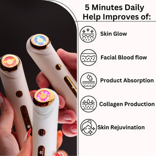 Elegra Red Light Therapy 5-in-1 LED Device with Massager - Facial Light Therapy for Skin Rejuvenation